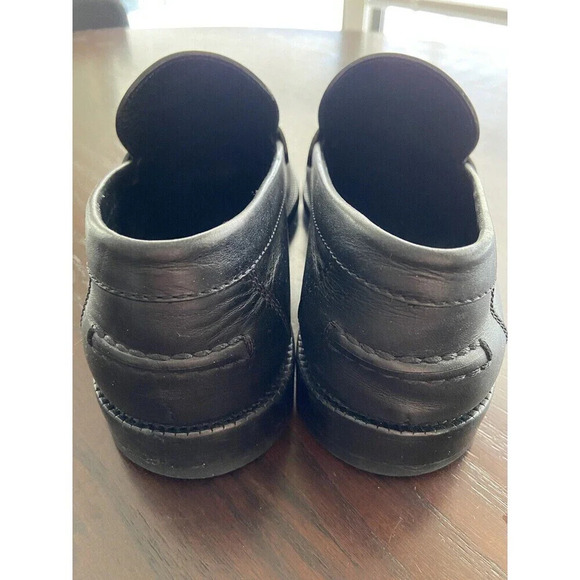 Authentic 100% LOUIS VUITTON Mens Shoes Black Loafers Size 7.5 LV fits 8.5 US - Picture 6 of 16